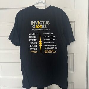 NWT Invictus Games Black T-Shirt - size XL